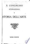 X Congresso Internazionale di Storia dell'Arte