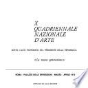 X Quadriennale nazionale d'arte