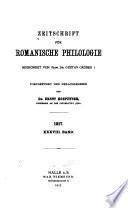 Zeitschrift für romanische Philologie
